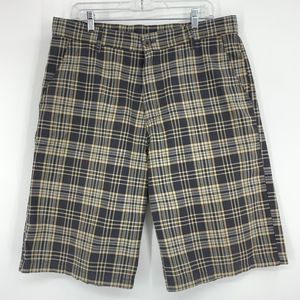 Mens Verdugo Plaid Short Size 36 0914 Cotton EUC Skater